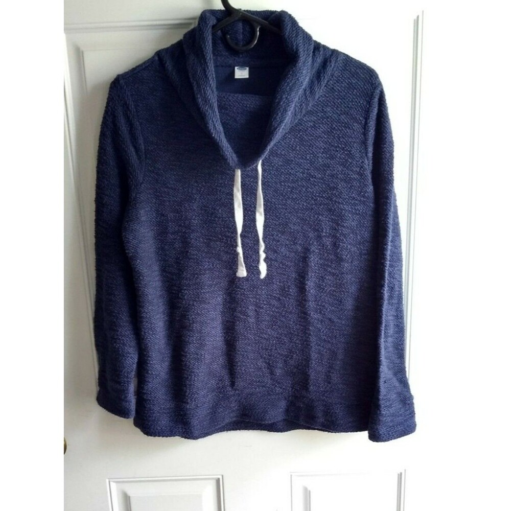 Old Navy Sweater Women's Small Dark Blue Cowl Neck Sweater Fall Winter Casual